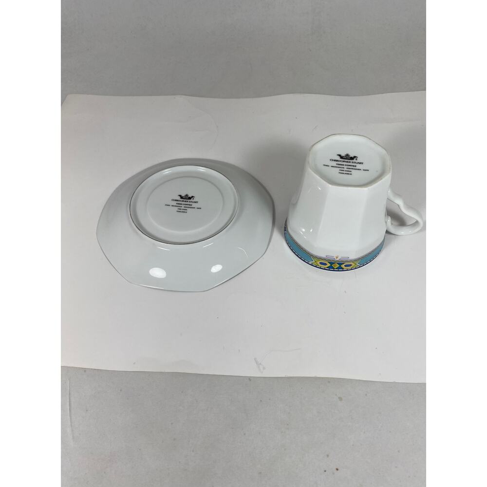 Christopher Stuart Southwest Y0002 Cup & Saucer Set Of 10 Cups and 3 Saucers - Picture 4 of 8